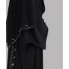 Abaya 3 Pc Set - Back Silver Work