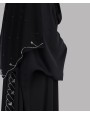 Abaya 3 Pc Set - Back Silver Work
