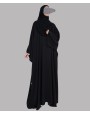 Abaya 3 Pc Set - Back Silver Work
