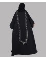 Abaya 3 Pc Set - Back Silver Work
