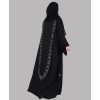 Abaya 3 Pc Set - Back Silver Work