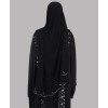 Abaya 3 Pc Set - Back Silver Work