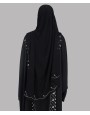 Abaya 3 Pc Set - Back Silver Work