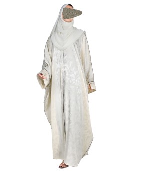 Feather Coll. Abaya - Lemon Yellow