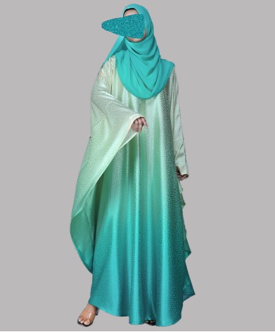Abaya 3 Pc Set - Grass Green