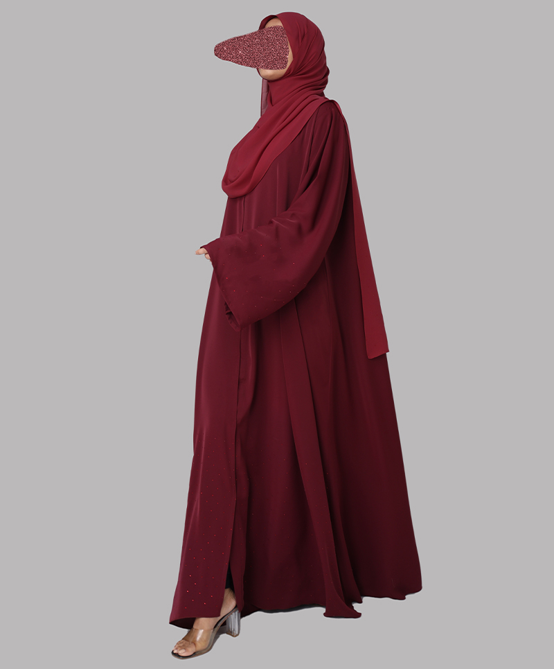 Abaya 3 Pc Set - Maroon