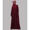 Abaya 3 Pc Set - Maroon