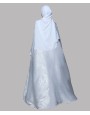 Metallic 3Pc Set Abaya- White Gold