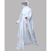 Metallic 3Pc Set Abaya- White Gold