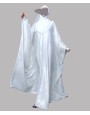 Metallic 3Pc Set Abaya- White Gold