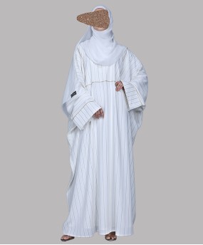 Regal 3 Pc Set Abaya - Cream