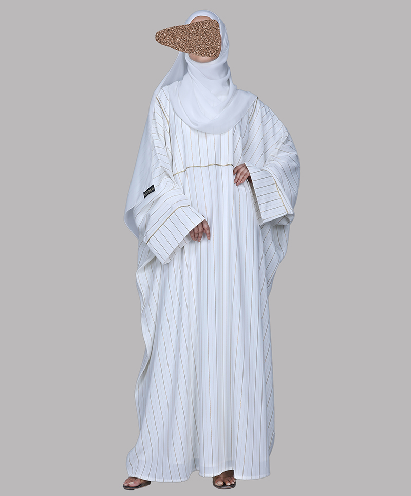 Regal 3 Pc Set Abaya - Cream