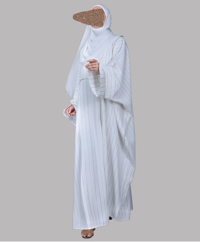 Regal 3 Pc Set Abaya - Cream