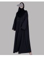 Star 3 Pc Set Abaya - Black