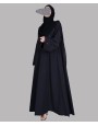 Star 3 Pc Set Abaya - Black