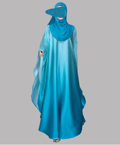 Abaya 3 Pc Set - Turquoise