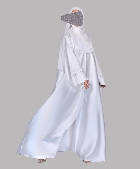 Abaya 4 Pc Set - White