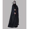 Bisht 4 Pc Set Abaya - Black