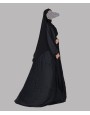 Bisht 4 Pc Set Abaya - Black