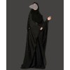 Bisht 4 Pc Set Abaya - Black