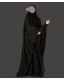 Bisht 4 Pc Set Abaya - Black