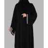Pearl Abaya 4 Pc Set - Black
