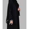 Pearl Abaya 4 Pc Set - Black