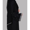 Pearl Abaya 4 Pc Set - Black