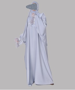 Abaya 3 Pc Set - Powder Blue