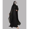 Daliya 4 Pc Set Abaya - Black