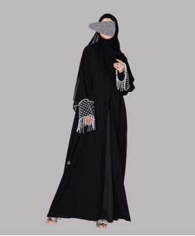 Lulu Tassel 4 Pc Set Abaya