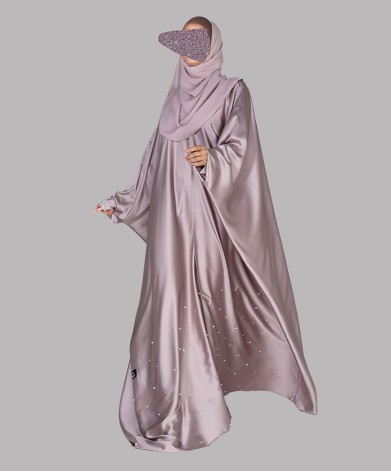 Pearl Glow 4 Pc Set Abaya - Lilac