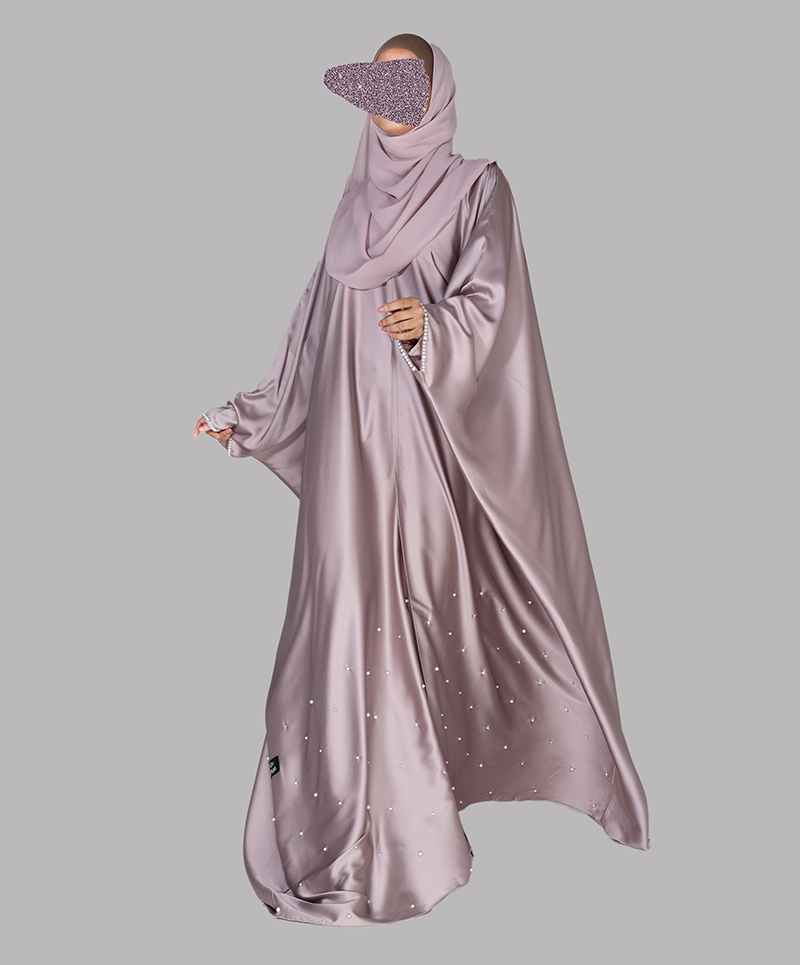 Pearl Glow 4 Pc Set Abaya - Lilac