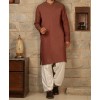 MEN KURTA PLAIN BROWN