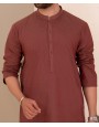 Men Kurta - Brown