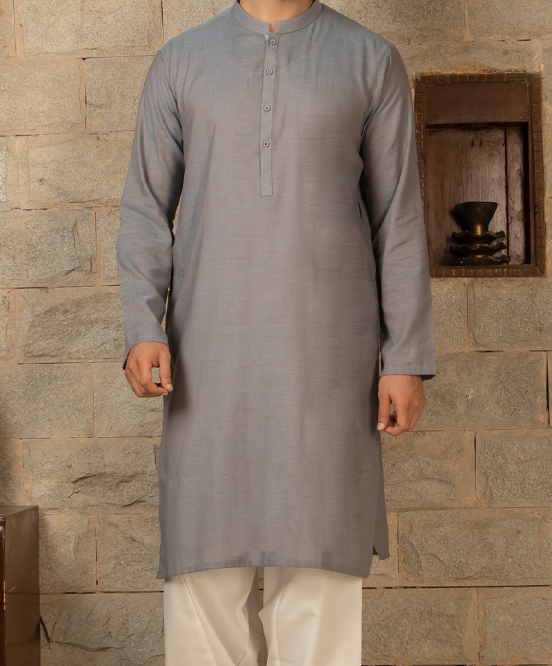 Men Kurta - Dark Grey