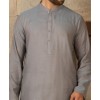 MEN KURTA PLAIN DARK GREY