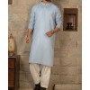 MEN KURTA PLAIN SKY BLUE