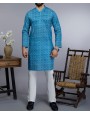Men Kurta - Blue