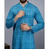 Men Kurta - Blue