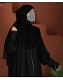Abaya (Front Zip) - Black