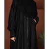 Abaya  (Front Zip)  - Black