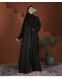 Abaya (Front Zip) - Black