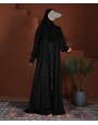 Abaya (Front Zip) - Black