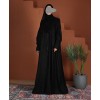 Abaya  (Front Zip)  - Black