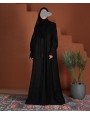 Abaya (Front Zip) - Black