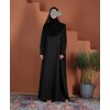 Abaya  (Sleeve Lace)  - Black