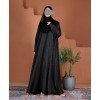 Abaya  (Sleeve Lace)  - Black