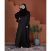 Abaya  (Sleeve Lace)  - Black