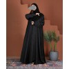 Abaya  (Sleeve Lace)  - Black